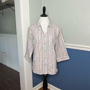 Rebecca Malone vintage embroidered button down shirt A9-24